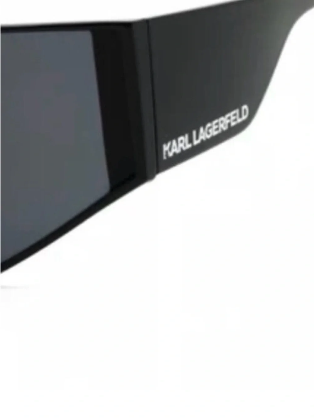 NEW Karl Lagerfeld Black Shield Visor Sunglasses - Picture 2 of 5